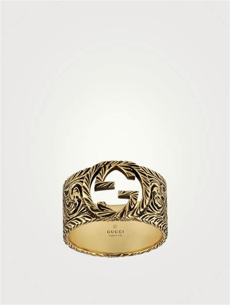 gucci 18 k women band|gucci interlocking ring.